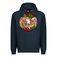 Navy Nubian Goat Christmas Premium Hoodie - LillyAllenDesigns