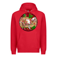Red Nubian Goat Christmas Premium Hoodie - LillyAllenDesigns