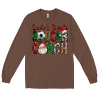 Chestnut Santa's Favorite Soccer Coach For Christmas Long Sleeve Tee - FaDigitalArtStudio