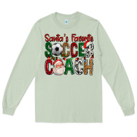 Matcha Santa's Favorite Soccer Coach For Christmas Long Sleeve Tee - FaDigitalArtStudio