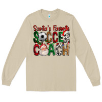 Mushroom Santa's Favorite Soccer Coach For Christmas Long Sleeve Tee - FaDigitalArtStudio