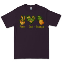 Plum Peace Love Pineapple Premium Tee - Jasminsmagicworld