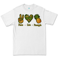 White Peace Love Pineapple Premium Tee - Jasminsmagicworld