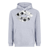 Heather Grey soccer lips Heavyweight Hoodie - AdoDesignShop