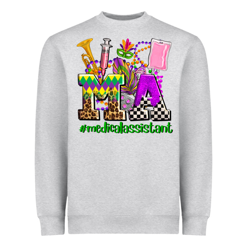 Mardi Gras Ma Medical Assistant Heavyweight Sweatshirt by AdoDesignShop | Teevron