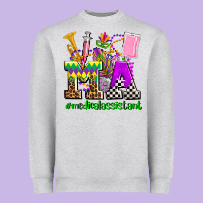 Mardi Gras Ma Medical Assistant Heavyweight Sweatshirt Designed By Adodesignshop