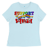 Baby Blue Support squad pride Ladies Tee - CowGirlArtShop