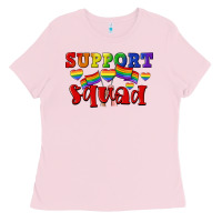 Bubblegum Pink Support squad pride Ladies Tee - CowGirlArtShop