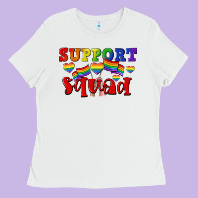 Support Squad Pride Ladies Tee Designed By Cowgirlartshop