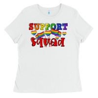 White Support squad pride Ladies Tee - CowGirlArtShop