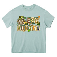 Arona Egg hunter with plate letters Easter Day Heavy Core Tee - HowdyJamesFarm