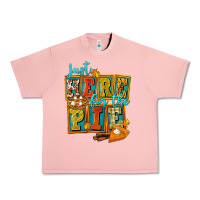 Salmon Just Here For The Pie Urban Heavy Tee - FaDigitalArtStudio