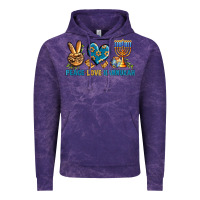 Cloud Purple Peace Love Hannukah Vintage Hoodie - BundleAndBundleShop