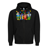 Black autism coffee cup Zipper Hoodie - AdoDesignShop