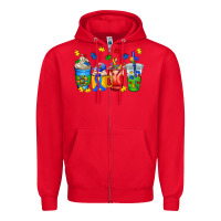Red autism coffee cup Zipper Hoodie - AdoDesignShop