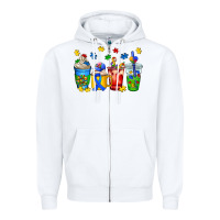 White autism coffee cup Zipper Hoodie - AdoDesignShop