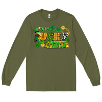 Army Green one lucky mama Long Sleeve Tee - FaDigitalArtStudio