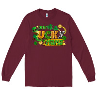 Burgundy one lucky mama Long Sleeve Tee - FaDigitalArtStudio