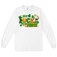 White one lucky mama Long Sleeve Tee - FaDigitalArtStudio