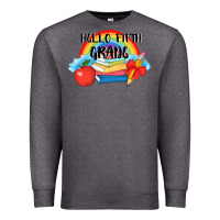 Charcoal Heather back to school hello fifth grade 3200x2400 Premium Sweatshirt - AdoDesignShop