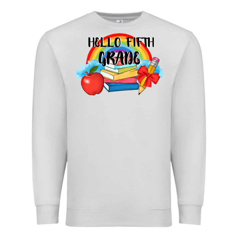 Back To School Hello Fifth Grade 3200x2400 Premium Sweatshirt by AdoDesignShop | Teevron