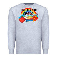 Heather Grey back to school hello fifth grade 3200x2400 Premium Sweatshirt - AdoDesignShop