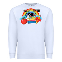 White back to school hello fifth grade 3200x2400 Premium Sweatshirt - AdoDesignShop