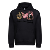 Black peace love french bulldog Urban Hoodie - JahusDesignShop