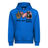 Cobalt peace love french bulldog Urban Hoodie - JahusDesignShop