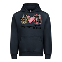 Navy peace love french bulldog Urban Hoodie - JahusDesignShop
