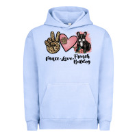 Pigment Grape Ice peace love french bulldog Urban Hoodie - JahusDesignShop
