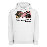 Pigment Lunar Rock peace love french bulldog Urban Hoodie - JahusDesignShop