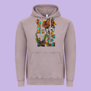 Western Love With Gun Vintage Hoodie Designed By Bundleandbundleshop