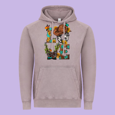 Western Love With Gun Vintage Hoodie Designed By Bundleandbundleshop