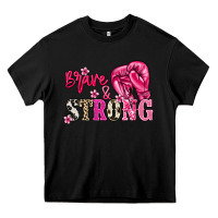 Black Brave and strong Cancer Awareness Heavy Core Tee - HowdyJamesFarm