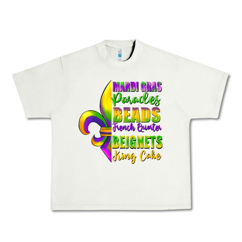 Mardi Gras Parades Beads Urban Heavy Tee by FaDigitalArtStudio | Teevron