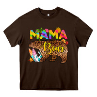 Chocolate Brown mama bear summer Heavy Core Tee - RanaPortraitStore