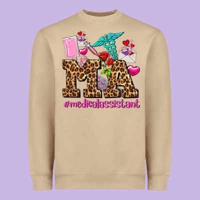 Valentines Day M A Medical Assistant Heavyweight Sweatshirt Designed By Adodesignshop