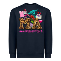 Navy valentines day m a medical assistant Heavyweight Sweatshirt - AdoDesignShop