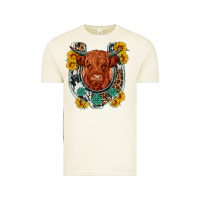 Vintage Arctic western leopard cowhide cow horseshoe Vintage Tee - OliviaCreatesArt
