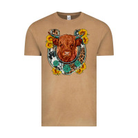 Vintage Camel western leopard cowhide cow horseshoe Vintage Tee - OliviaCreatesArt