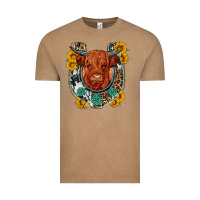 Vintage Coffee western leopard cowhide cow horseshoe Vintage Tee - OliviaCreatesArt