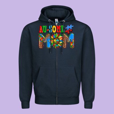 Ausome Autism Mom Zipper Hoodie Designed By Adodesignshop