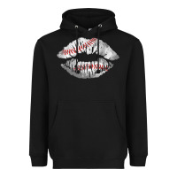Black baseball lips Heavyweight Hoodie - AdoDesignShop