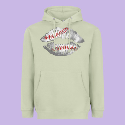 Baseball Lips Heavyweight Hoodie Designed By Adodesignshop