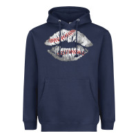 Navy baseball lips Heavyweight Hoodie - AdoDesignShop