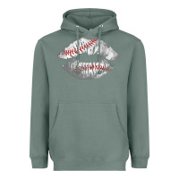 Sage baseball lips Heavyweight Hoodie - AdoDesignShop