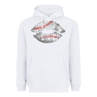 White baseball lips Heavyweight Hoodie - AdoDesignShop