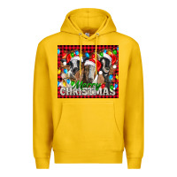 Lemon Merry Christmas  With Goats Premium Hoodie - LillyAllenDesigns