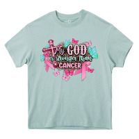 Arona My god is stronger than Cancer Awareness Heavy Core Tee - HowdyJamesFarm